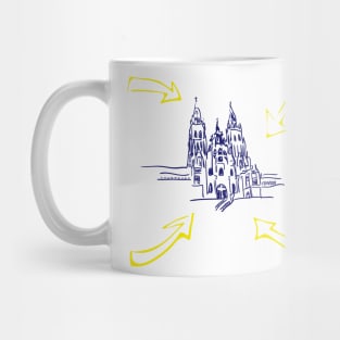 Cathedral in Santiago de Compostella. Pilgrim city Mug